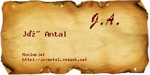 Jó Antal névjegykártya
